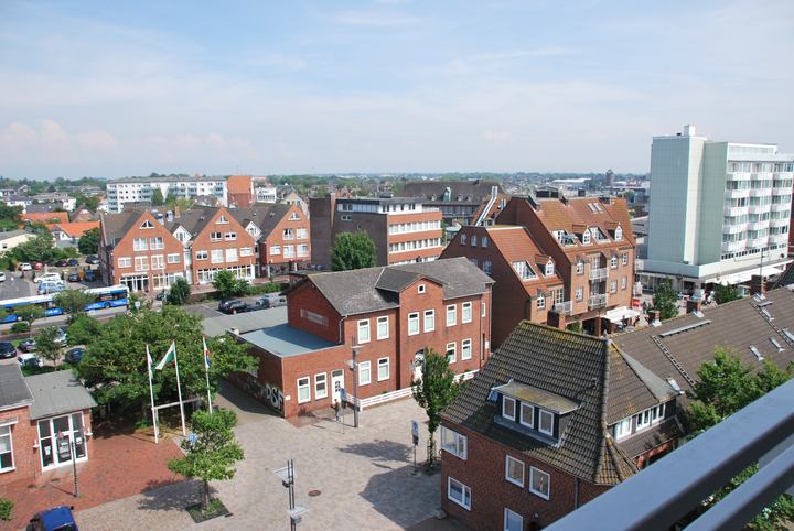 Blick aus dem 6. Stock über Westerland